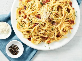 Carbonara Pasta from Comfort Food cookbook.