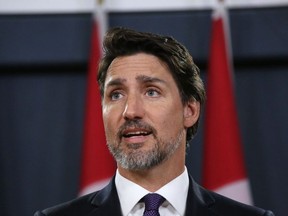 Canadian Prime Minister Justin Trudeau speaks during a news conference on January 9, 2020 in Ottawa, Canada.