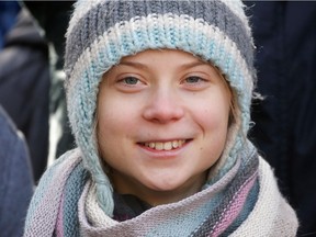 Swedish climate-change activist Greta Thunberg takes part in a climate strike protest during the 50th World Economic Forum (WEF) annual meeting in Davos, Switzerland, on Friday, Jan. 24, 2020.