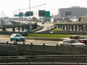 Cars drive through the interchange between Highway 15 and Highway 40 (Metropolitan) in Montreal on Nov. 3, 2010. Some sections of the Metropolitan are used by 177,000 vehicles daily, according to Transport Quebec statistics.