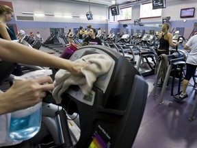 Wiping down machines isn't the only chore you're expected to perform at the gym.