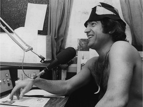 Ralph Lockwood in the CKGM studio in July 1975.