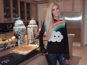 "I guess it is a lot of steps, comparing it to toast or something," Paris Hilton says of making lasagna.
