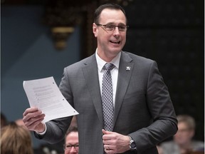 Quebec Education Minister Jean-François Roberge responds to the opposition during question period in this November 2019 file photo.