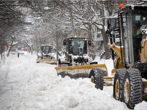 City spokesperson Philippe Sabourin said the snow-clearing operation that was forecast to end Friday will now probably last until the beginning of next week, thanks to Monday's accumulation.