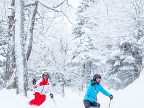 Skiers enjoy Mont Sutton in this file photo.