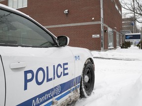 Police Station 11 on Somerled in N.D.G. is seen on Tuesday, Feb. 18, 2020.