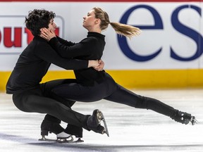 Skate Canada Canadian ice dancers Marjorie Lajoie and Zachary Lagha practice at the Bell Centre in Montreal on Monday February 24, 2020 in preparation for the upcoming ISU World Figure Skating Championships 2020.