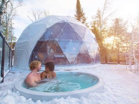 The Love Nest Domes are adorable, romantic hideaways that are similar to yurts, but with luxuries usually found in deluxe hotel rooms or condos.