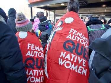 Montrealers took to the streets on Friday, Feb. 22, 2020, in support of the Wet’suwet’en people.