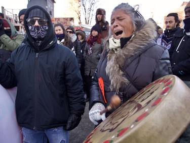 Montrealers took to the streets on Friday, Feb. 22, 2020, in support of the Wet’suwet’en people.