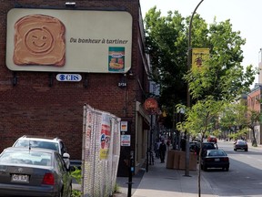 Plateau Mont Royal successfully banned billboards from the borough such as this one seen on St-Laurent Blvd. in Montreal in 2010.