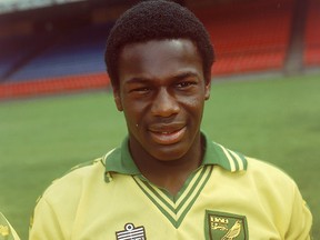 Justin Fashanu during his time with Norwich City. (File photo)