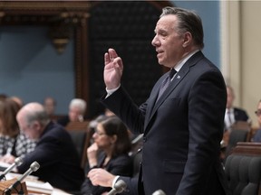 "There is an urgent need to act," Premier François Legault told reporters about his government's defending Bill 40. "Our law is very moderate."