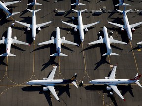 Grounded Boeing 737 MAX aircraft on July 1, 2019.