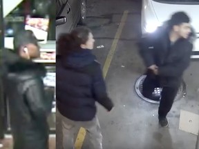 Montreal police are trying to identify the three men in this surveillance video in connection with an armed assault that occurred in November 2019 that saw the victim repeatedly stabbed.