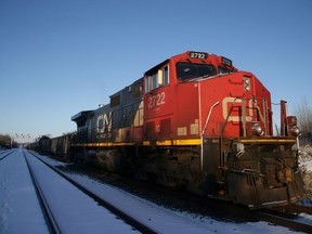 A CN Rail freight train.