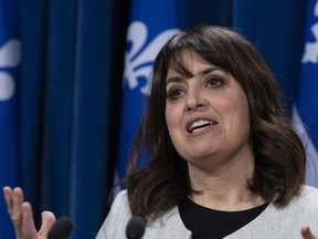 "I didn't know democracy was calculated on a stopwatch," says Parti Québécois MNA Véronique Hivon, seen in a file photo.