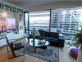 The living room in Alexander Pufahl's home in the Nun's Island district of Montreal.