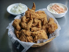 Korean fried chicken is usually set apart by double-frying and ultra-thin batter.