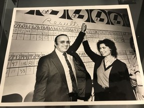 Herbert Marx and his wife, Eva, celebrate his victory in a Nov. 26, 1979 provincial byelection in the Montreal riding of D’Arcy-McGee.