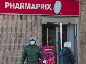 A Montreal pharmacy in Montreal during the coronavirus pandemic.