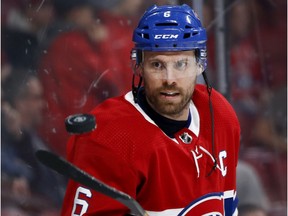 Captain Shea Weber is one of the 19 players now skating at the Bell Sports Complex in Brossard.