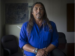 Grand Chief Serge Simon in the offices of the Mohawk Council of Kanesatake west of Montreal on June 25, 2015.