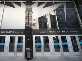 The main entrance to Concordia University's Hall Building as seen in 2019. Concordia's  summer classes for 2021 will remain online.