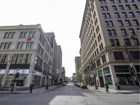 Downtown Montreal has seen a dramatic drop in activity during the pandemic.