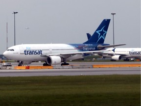 Air Transat jets at Trudeau airport in Montreal.
