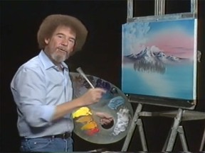 Bob Ross and his landscapes