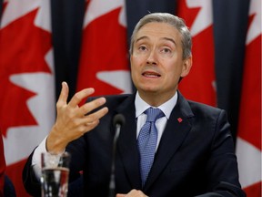 Canada's Minister of Foreign Affairs François-Philippe Champagne takes part in a news conference in Ottawa, Ontario, Canada March 9, 2020. REUTERS/Blair Gable