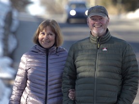 Lucie Mauro and Bryan Doyle at their home in Pointe-Claire on Saturday, March 7, 2020, after the couple spent the past two weeks quarantined after returning from an ill-fated Asian cruise aboard the Diamond Princess.