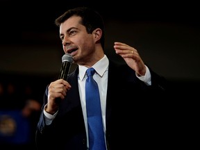 Democratic 2020 U.S. presidential candidate former South Bend, Ind., mayor Pete Buttigieg attends a campaign event in Columbia, S.C., Feb. 28, 2020.