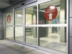 The entrance to the emergency room at the Royal Victoria Hospital in 2016.