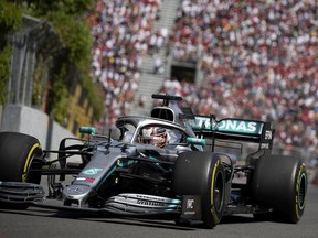 Mercedes driver Lewis Hamilton during the Canadian Grand Prix at the Circuit Gilles-Villeneuve in Montreal, on June 9, 2019.