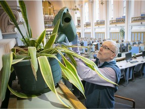 As Chris Adam waters the plants in Dawson's library and elsewhere at the college, he thinks of "the empathy people have put into these plants over so many years. It’s a time for me to reflect on humility and humanity. When we have a crisis, hopefully it brings out the best of us.”