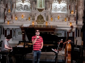 Rufus Wainwright performs at the Notre-Dame-de-Bon-Secours Chapel in Montreal on Aug. 16, 2017.