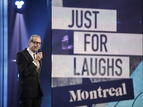 Actor Jeff Goldblum hosting a Just for Laughs gala at Salle Wilfrid-Pelletier in Montreal on Wednesday, July 27, 2016.