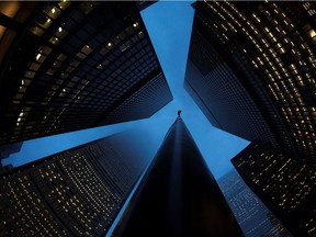 Buildings in the financial district in Toronto.