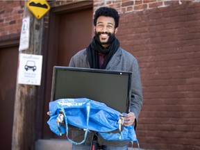 "It’s hard to do French and math on a smartphone,” says Ismaël Seck, a special education teacher at École secondaire Lucien Pagé who is picking up old computers from people who donate them. "About 50 per cent of my students need computers.”