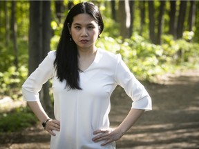 Laura Luu  at Parc Thomas Chapais in Anjou. She started a support group on Facebook for Asian Quebecers who've suffered hateful incidents during the pandemic.