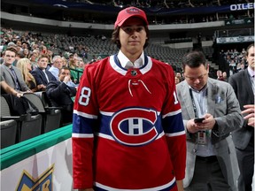 Alexander Romanov after being selected 38th overall by the Canadiens during the 2018 NHL Entry Draft on June 23, 2018, in Dallas.