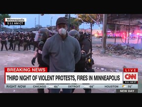CNN reporter Omar Jimenez was arrested live on air while covering the protests in Minneapolis on Friday, May 29, 2020.