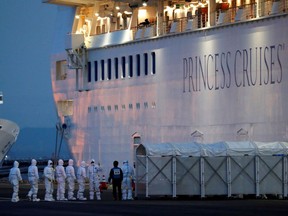 The Diamond Princess inadvertently becoming an incubator for the coronavirus in February. Ultimately, more than 700 passengers and crew would become infected and 13 people died.