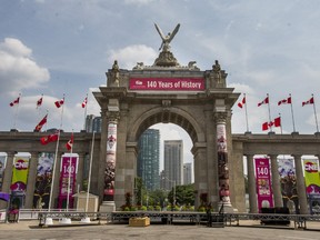 Entrance to the Princes' Gates on the day off the CNE Media Preview at Exhibition Place in Toronto, Ont. on Wednesday August 15, 2018.