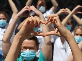 Coronavirus global: In Belgium, on the same day that the Grand Prix was given the go ahead to run without spectators, healthcare workers with Take Care of Care staged a protest against the Belgian authorities' management of the COVID-19 crisis in Liege. A week before, hundreds of chefs' jackets were laid down in the centre of Brussels to highlight the plight of hotels, restaurants shuttered for more than two months.