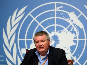 FILE PHOTO: Mike Ryan, Executive Director of the World Health Organisation (WHO), attends a news conference  at the United Nations in Geneva, Switzerland May 3, 2019. REUTERS/Denis Balibouse/File Photo