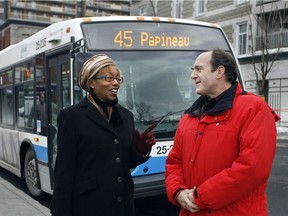 Normand Parisien is seen with then-STM board member Brenda Paris in 2008.
